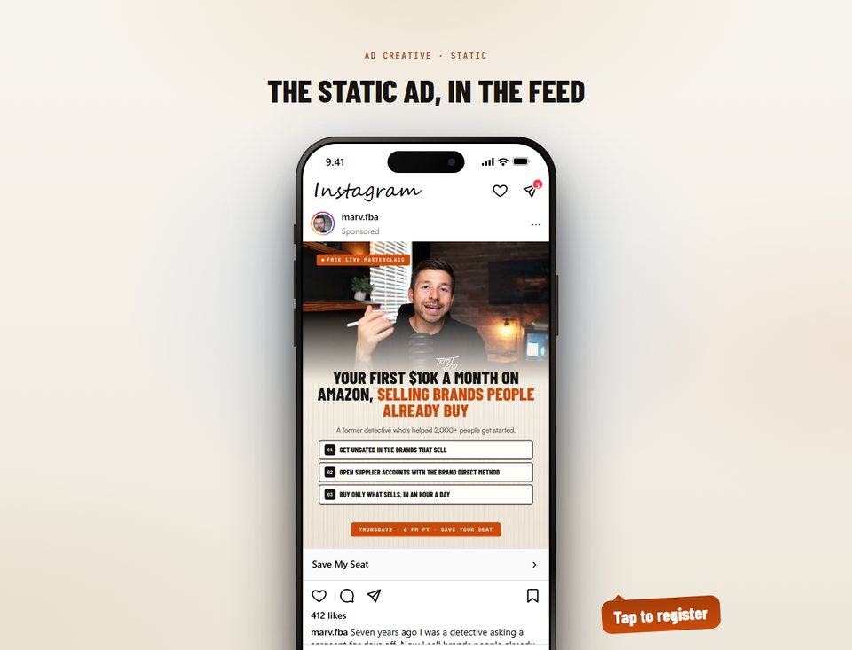 Static ad preview